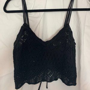 PacSun Black Crochet Tank